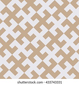 Seamless beige ethnic revolving textile pattern vector