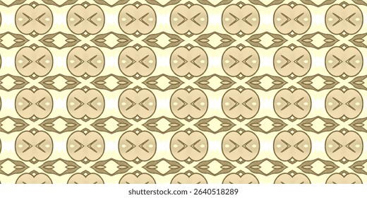 Seamless Beige Ethnic-Inspired Geometric Pattern Background