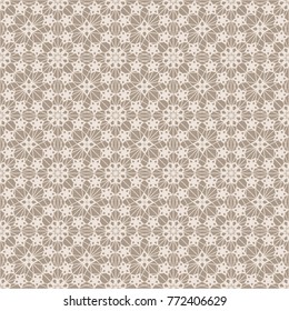 Seamless beige lace background with net pattern