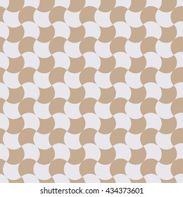 Seamless beige op art diagonal illusion scales pattern vector