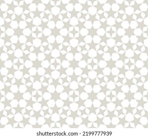 Decoración oriental beige sin encanto con estrellas. Antecedentes islámicos. Ilustración vectorial.