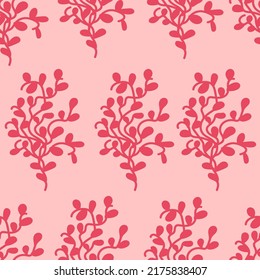 Seamless beige pattern with bouquets drawn in a flat style for gift wrapping.