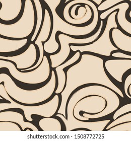 Seamless beige pattern for decoration of fabric or wrapping paper. Simple coffee color pattern for background.EPS 10