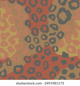 Seamless Beige Spring Isolated Leather Ornament Art. Bright Repetitive Summer Beauty Skin, Seamless Lines Vector. Endless Khaki Panther Artwork Print.