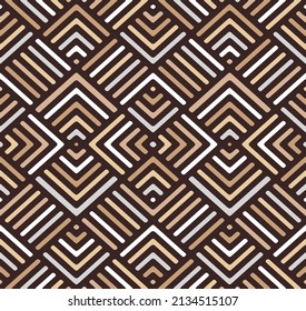 Seamless beige square lines geometric pattern. textile pattern design