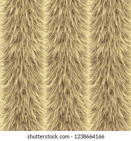 Seamless of beige vector furry pattern. Fluffy background. Safari backdrop