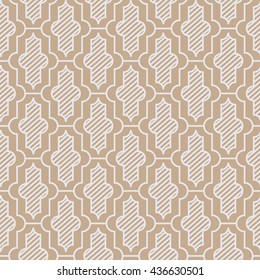 Seamless beige vintage moroccan pattern vector