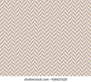 Seamless beige vintage pixel herringbone pattern vector