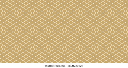 Seamless Beige and White Geometric Wave Pattern Background with Classic Ogee Desig