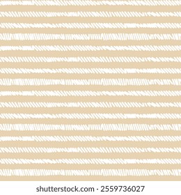 Seamless beige and white striped pattern with hand-drawn texture.