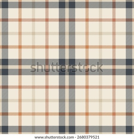 Seamless beige,gray color check pattern. Repeating patern plaid. Checkered design for prints. Repeated tartan fabric. Vector scottish fabriс. Ekose texture. Madras flannel.Checker line. Stripe gingham