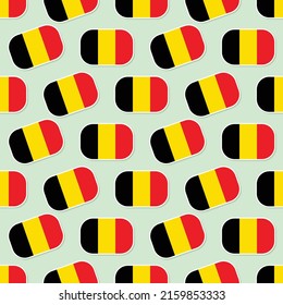 Seamless Belgium flag in flat style pattern