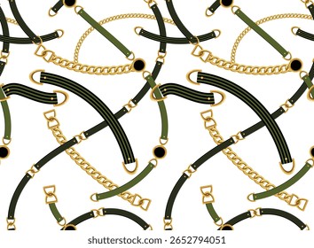 Cinturón sin costuras y patrón de cadena. Diseño para tela, Fondo de pantalla, envoltura, fondo.