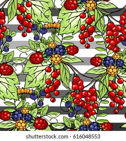 Seamless berries pattern
