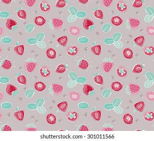 Seamless berry pattern.