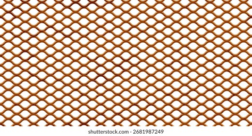 Engranzamento sem costura de uma rede em forma de escamas enferrujadas