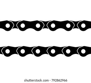 Seamless bicycle chain. Vector