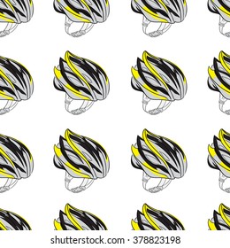 Seamless bicycle color helmets