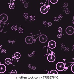 Seamless bicycle colorful pattern. Can be used in textiles, for book design, background. Vector illustration.