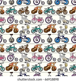 seamless bicycle pattern