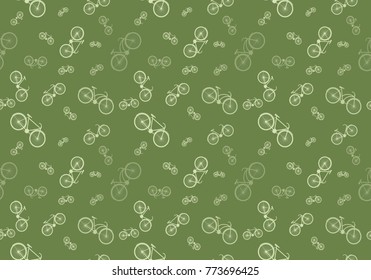Seamless bicycle pattern 