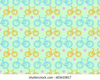 seamless bicycle pattern background wallpaper  for wrapping paper
