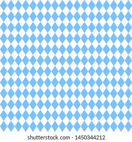 Seamless Big Straight Diamond Pattern Oktoberfest Light Blue And White