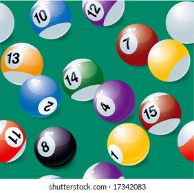 Seamless Billiards Vector Background Stock Vector (Royalty Free ...
