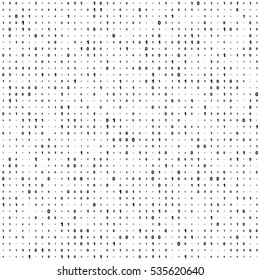 Seamless Binary Code Background. Vector Regular Numbers Texture. Abstract Chaotic Pattern. Modern Digital Graphic Design