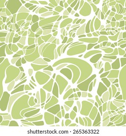 Seamless bionic spring floral net green pattern