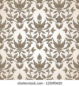 Seamless Bird Damask Pattern