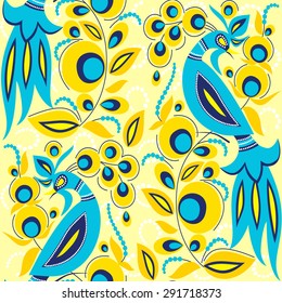 seamless bird fantasy