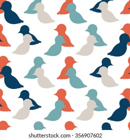 seamless bird pattern. Bird background vector.
