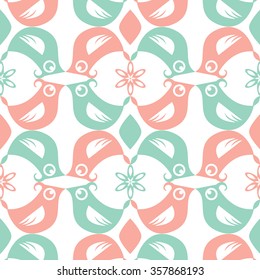 seamless bird pattern / birds vector illustration