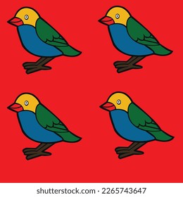 Seamless bird pattern with modern style ready to print. Pattern for kids, clothes, sewing, shirt and phone case. Bird vector illustration.