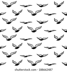 Seamless Bird Pattern (vector)