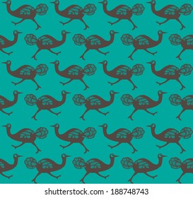 Seamless Bird Pattern (vector)