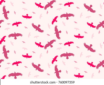 seamless bird silhouette background