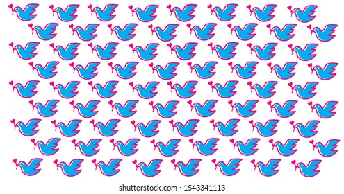 seamless birds background colorful vector illustration