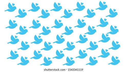 seamless birds background colorful vector illustration