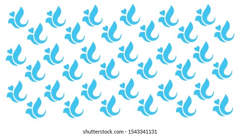 seamless birds background colorful vector illustration