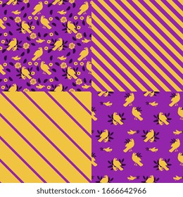 Seamless birds and geometric patterns