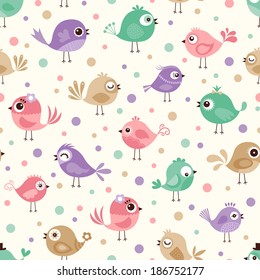 seamless birds pattern