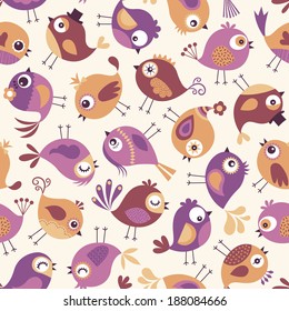 seamless birds pattern