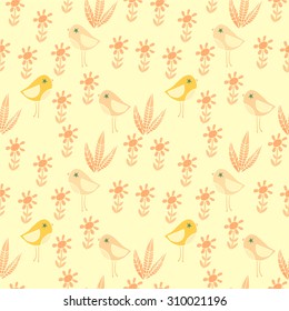 seamless birds pattern