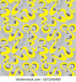 Seamless birds pattern. bird silhouette vector pattern.