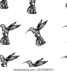 Seamless birds pattern design illustration vector 