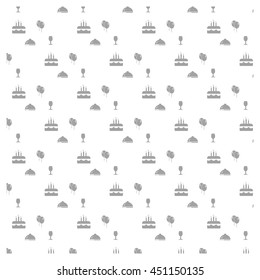 Seamless Birthday cake icon pattern background