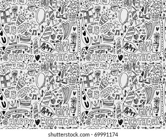 seamless birthday element pattern