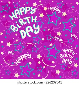 Seamless Birthday party pattern background.